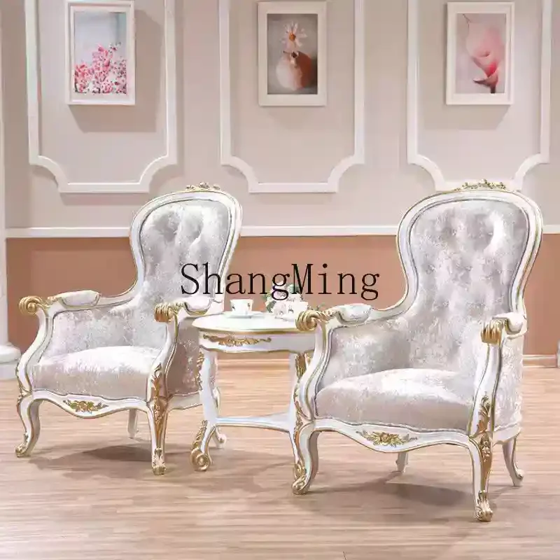 

CL value household solid wood sofa chair living room single sofa chair casual armchair