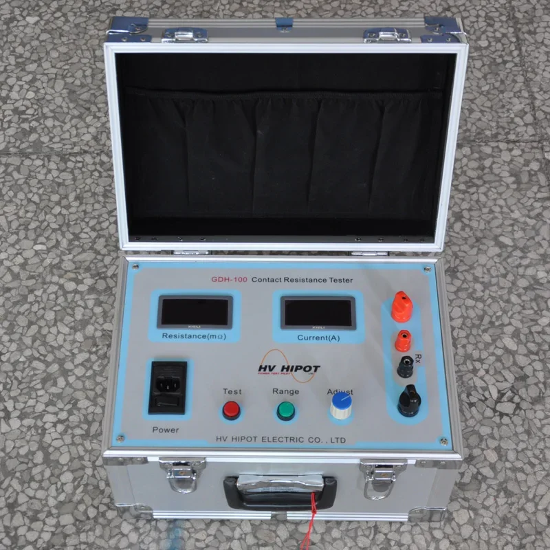 HVHIPOT Manual Contact Loop Resistance Tester GDH-100 100A Adjustable Contact Resistance Tester