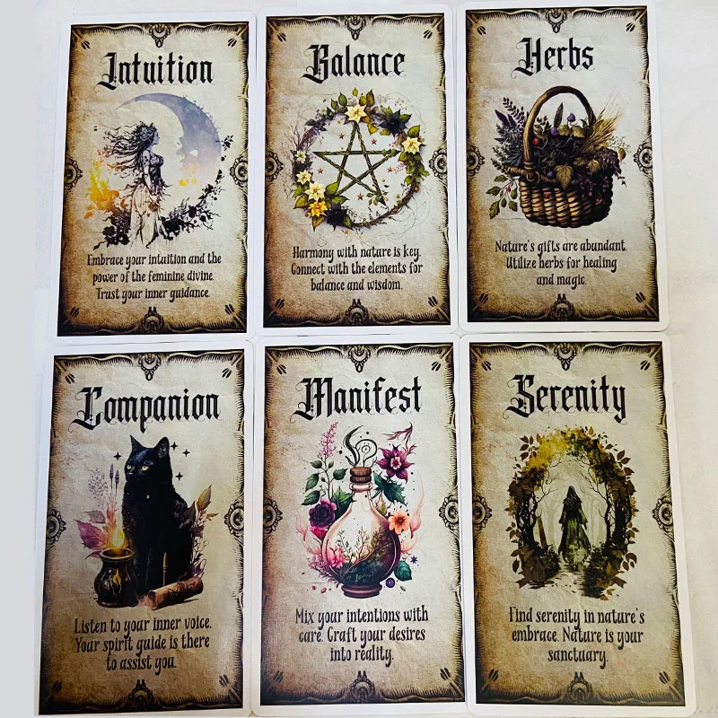 12*7cm weise Hexe Orakel Deck eine 20 Karten englische Version Wahrsagerei Tool Party Brettspiele Tarot karten