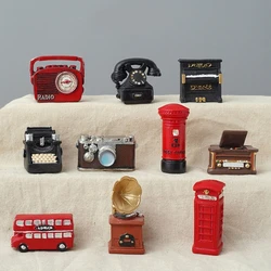 Newborn Photography Prop Craft Resin Radio Model Retro Nostalgic Ornaments Bar Home Decor Accessories Antique Imitation