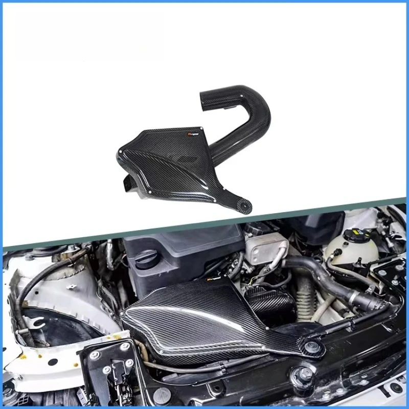 

Full-dry Carbon Fiber 3K Twill Glossy Performance Cold Air Intake System Kit for 3 Series 4 Series F30 N20 2.0T 2012-2016