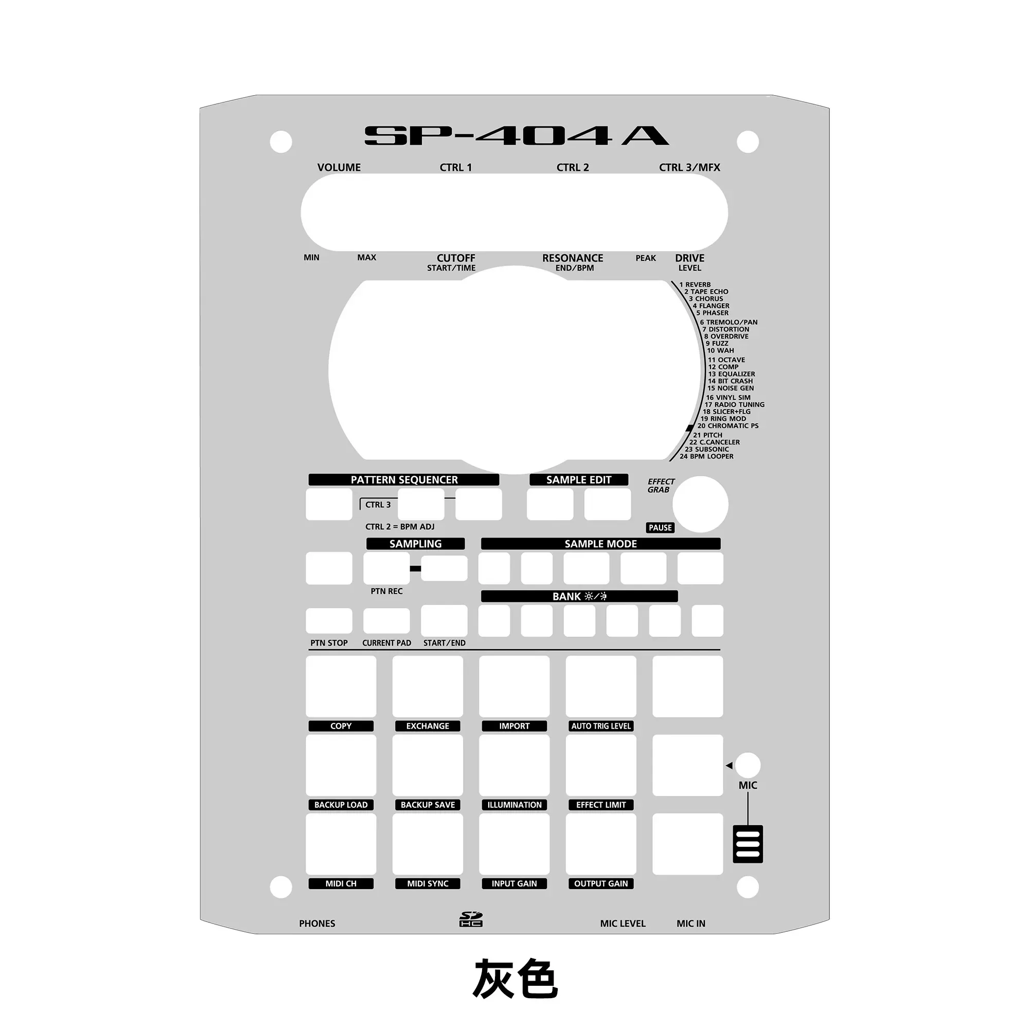 Roland Sp-404a Sampler Panel Film, Roland Colorful Sticker(Self Adhesive Film, Not A Device)