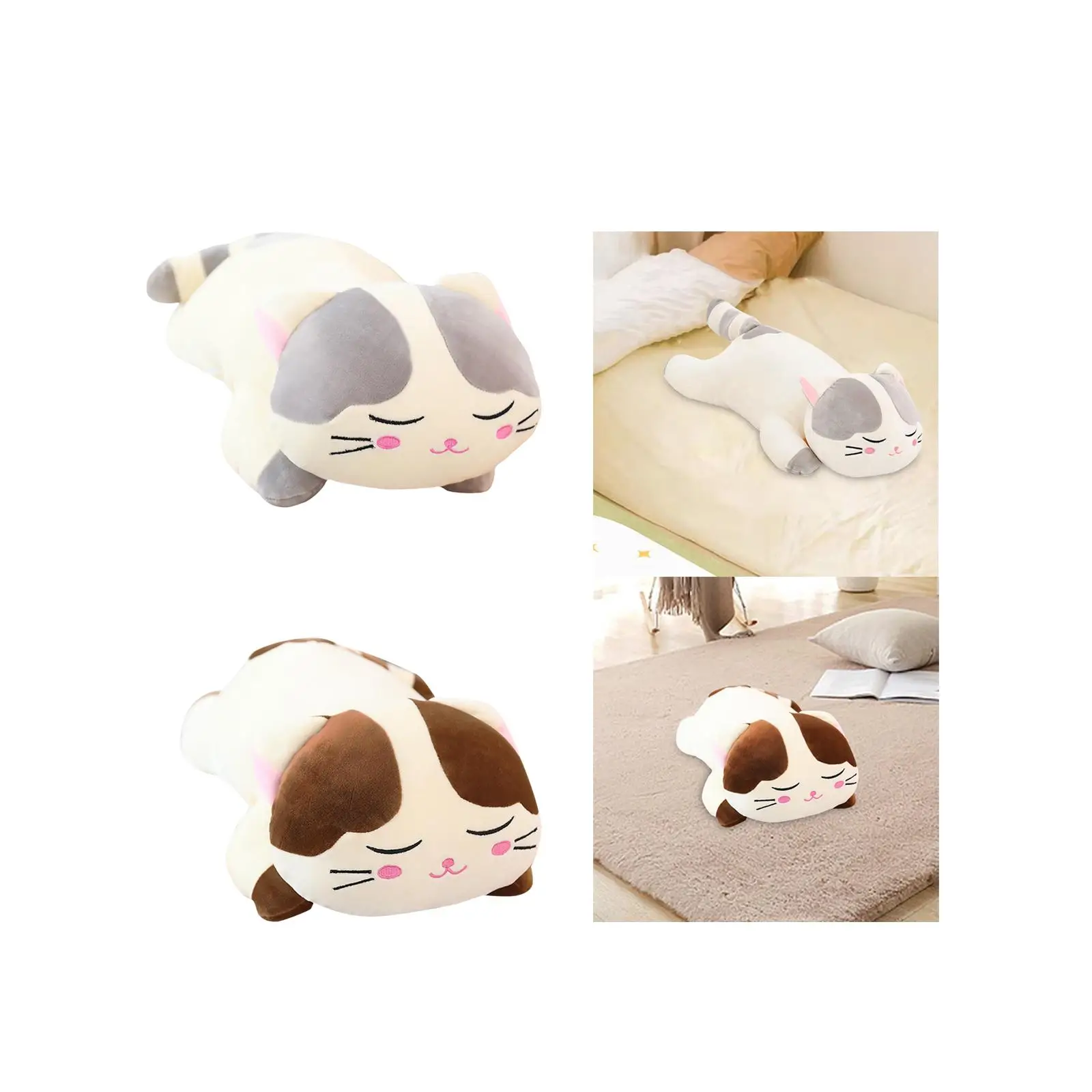 Plush Toy Stuffed Animals Cat Cat Stuffed Animal Toy Soft Plush Figure Toy Cuddly Cartoon Stuffed Animal Anime for Home Decor