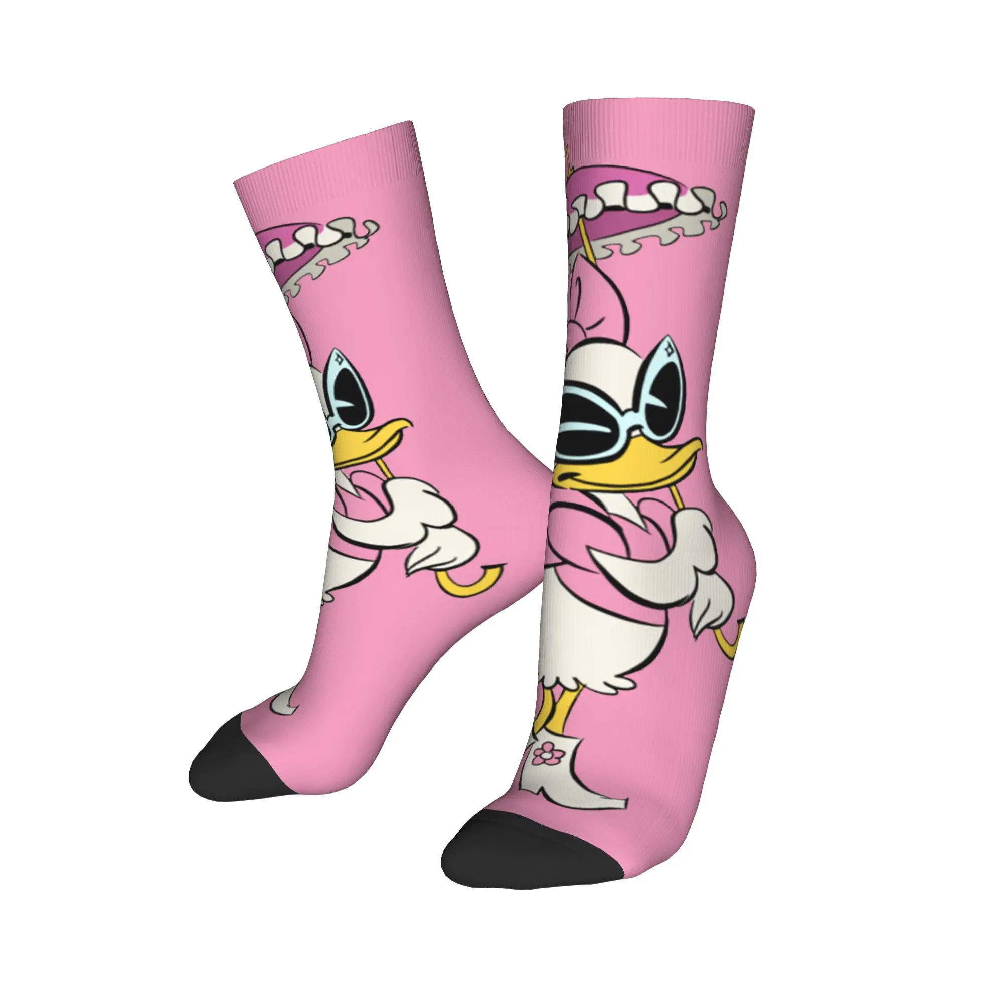 Invierno cálido Hip-hop mujeres hombres lindo Daisy Duck Donald calcetines transpirables calcetines de baloncesto