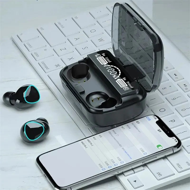 M10 TWS Bluetooth Headphones 2500mAh Charging Box Wireless Earphones With Microphone 9D Stereo Sports Waterproof Earbuds Headset