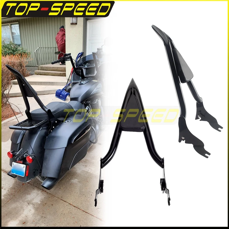 

Excalibur Detachable Sissy Bar Backrest Rear Passenger Backrest For Harley Touring Road King Street Glide Ultra CVO 2009-2022