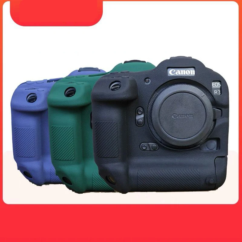 Silicon Sleeve Armor Case Body Cover Protector Frame Skin for Canon EOS R3 EOSR3 Mirrorless Camera Shell Protective Video Bag