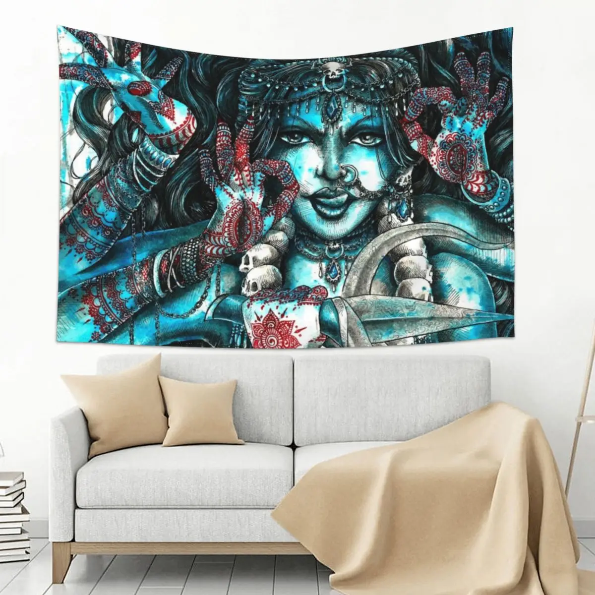 

Goddess Kali Tapestry Home Decoration