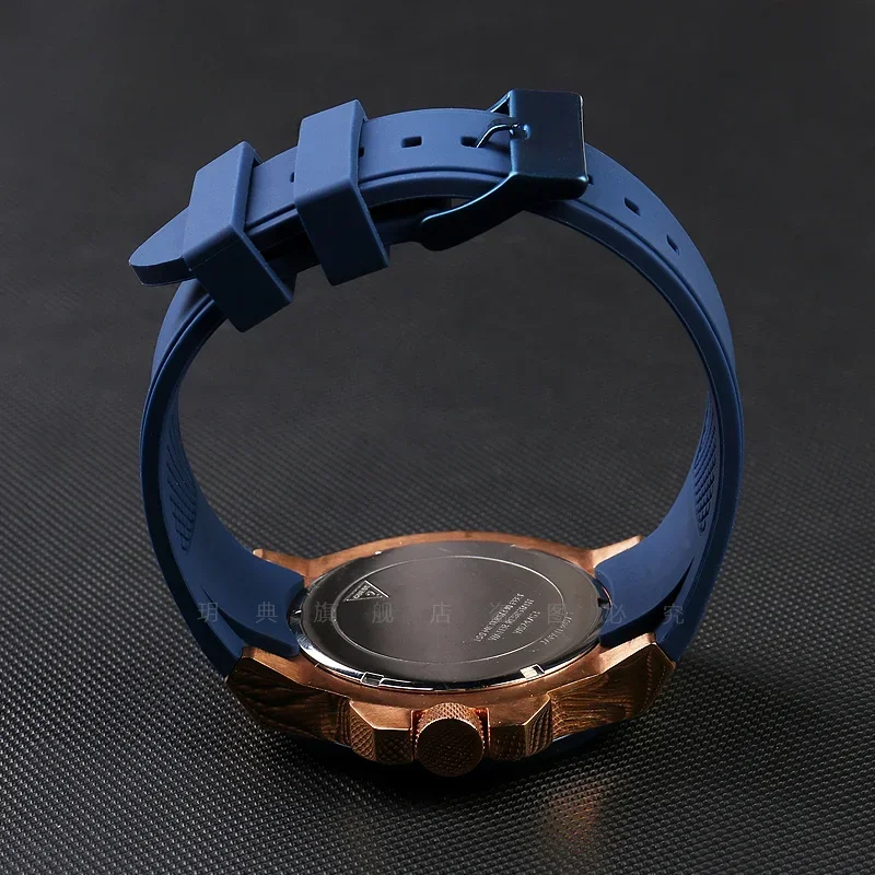 Sweatproof Breathable Silicone Watchbands for Guess Watch W0247G3 W0040G3 W0040G7 Series Convex Interface Strap 22mm