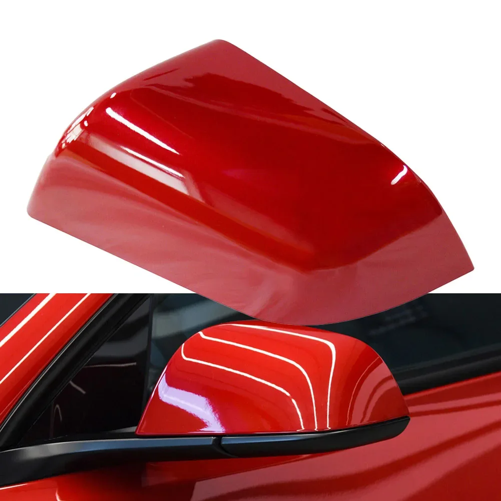 

Car Rearview Mirror Cover For Tesla Model 3 2017-2021 Red Left Driver Side Mirror Rearview Cover Cap Trim 1495594-00-A,149559300