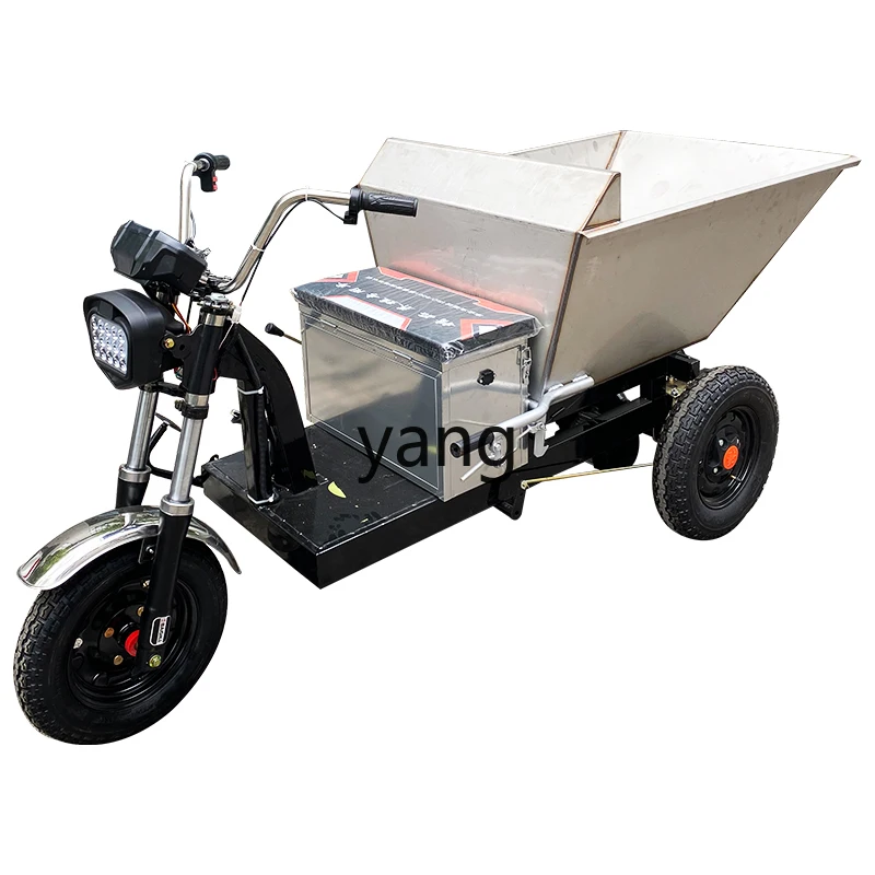 

LH stainless steel manure truck farm three-wheeled electric agricultural dump truck