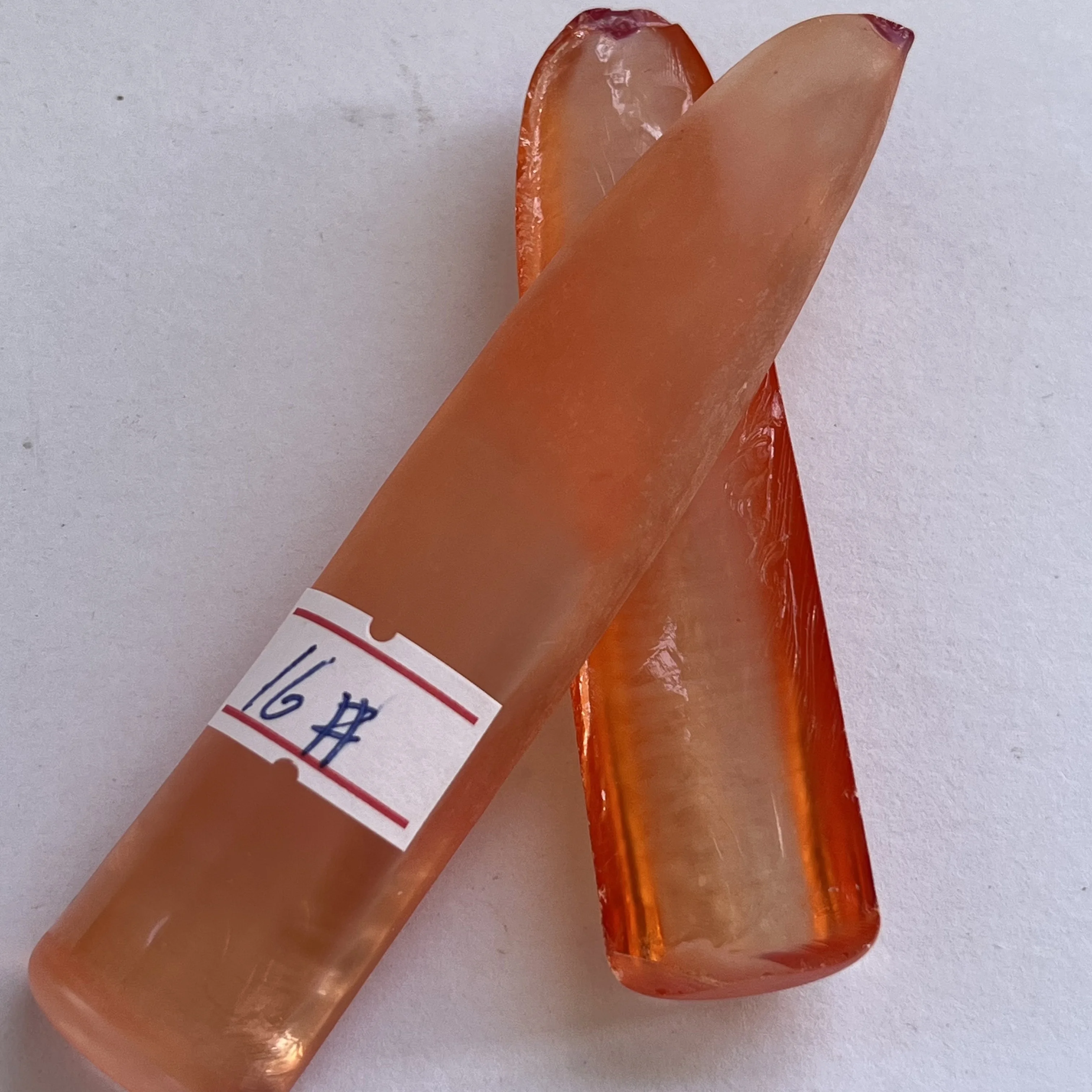 44g-59g Lab High Quality 16#A Created Synthetic Corundum Orange Sapphire Uncut Gems Stone