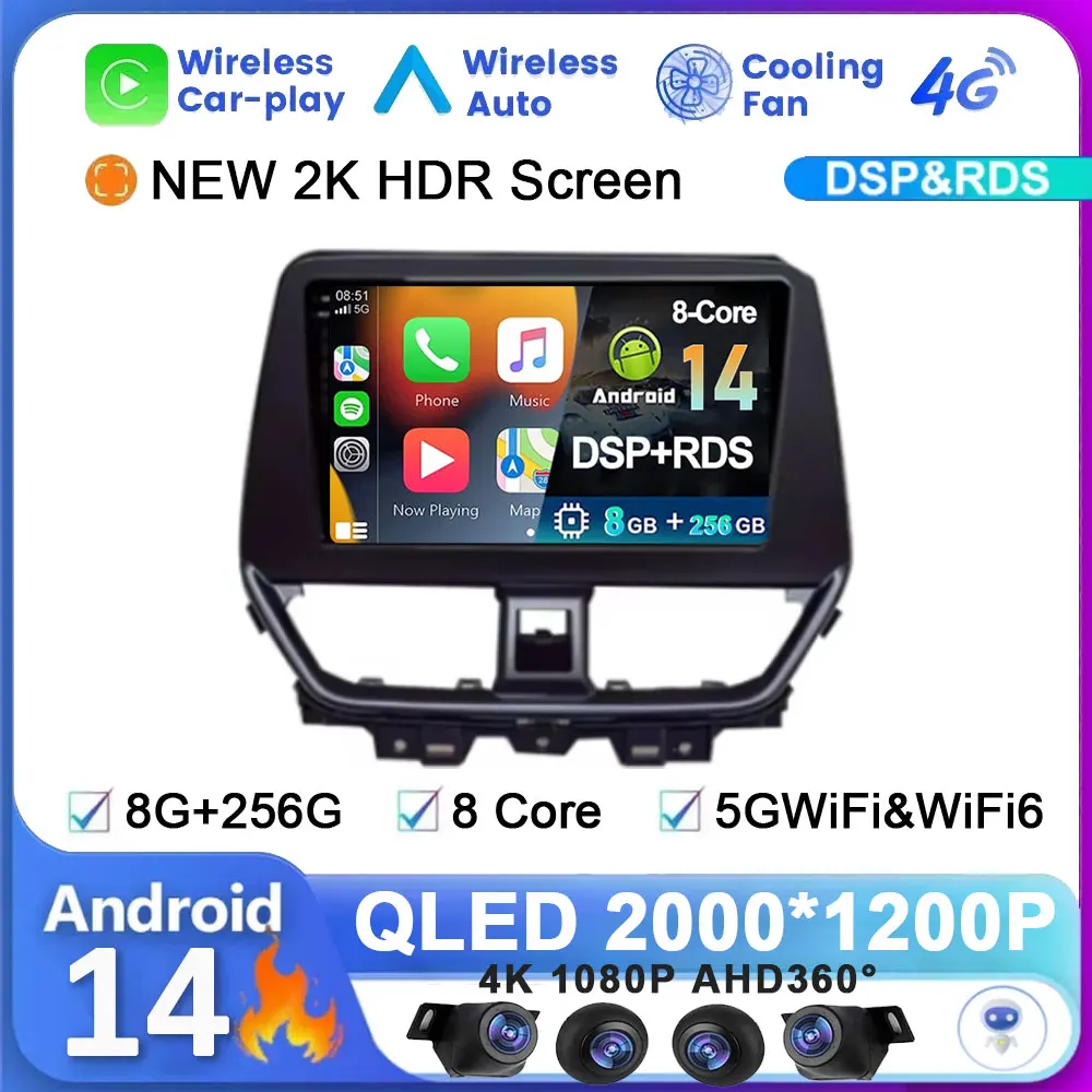 Android 14 GPS Navigation For Suzuki Fronx Baleno 2021- 2023 Autoradio Multimedia Stereo QLED IPS DSP Car Screen WIFI BT 4G