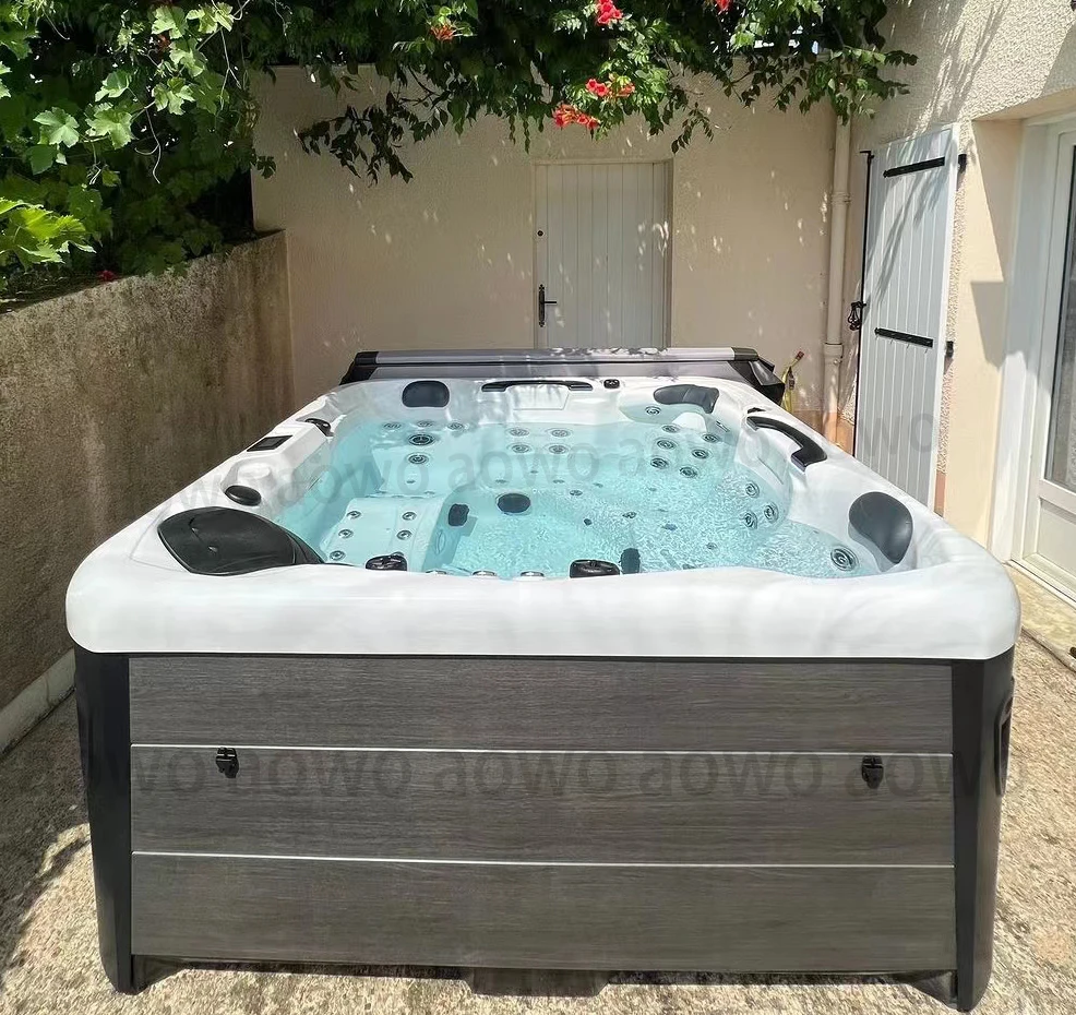Large 6-7 Person SPA POOL Hot Tube Outdoor Bathroom Spa Bathtubs Backyard Garden Outdoor Inflatable Jakuzi Outdoor Spa
