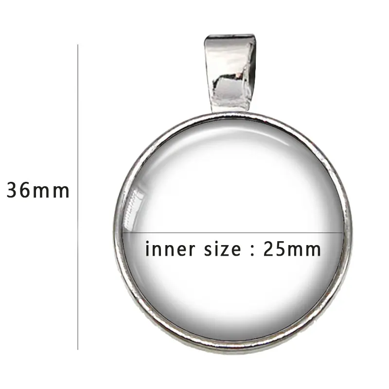 Pendentif Cabochon en Verre avec Photo Personnalisée, Couleur Argent Bronze Or Noir, 25mm, 30 Pièces