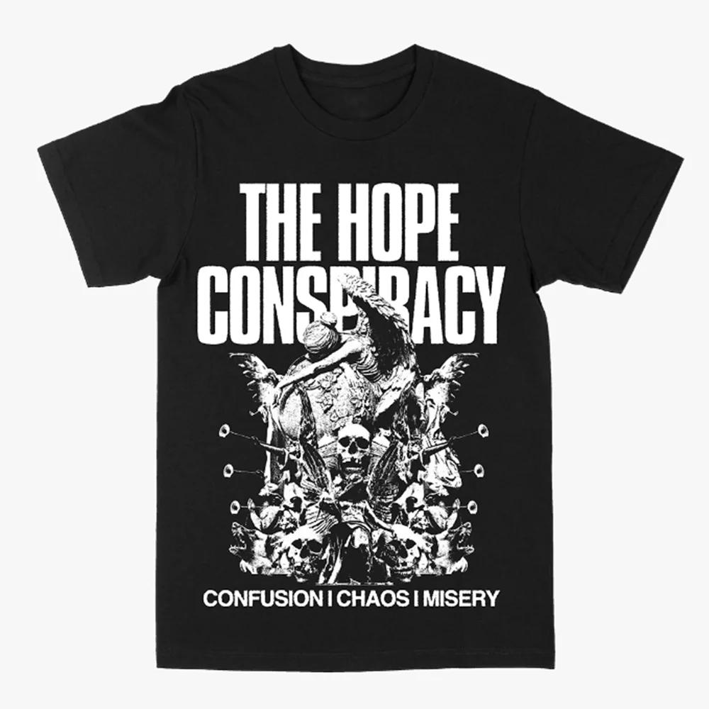 Men's T-Shirt 100% Cotton T-Shirt THE HOPE CONSPIRACY Printed T-Shirt Crew Neck Sports Casual Y2k Top Street Men's Clothing