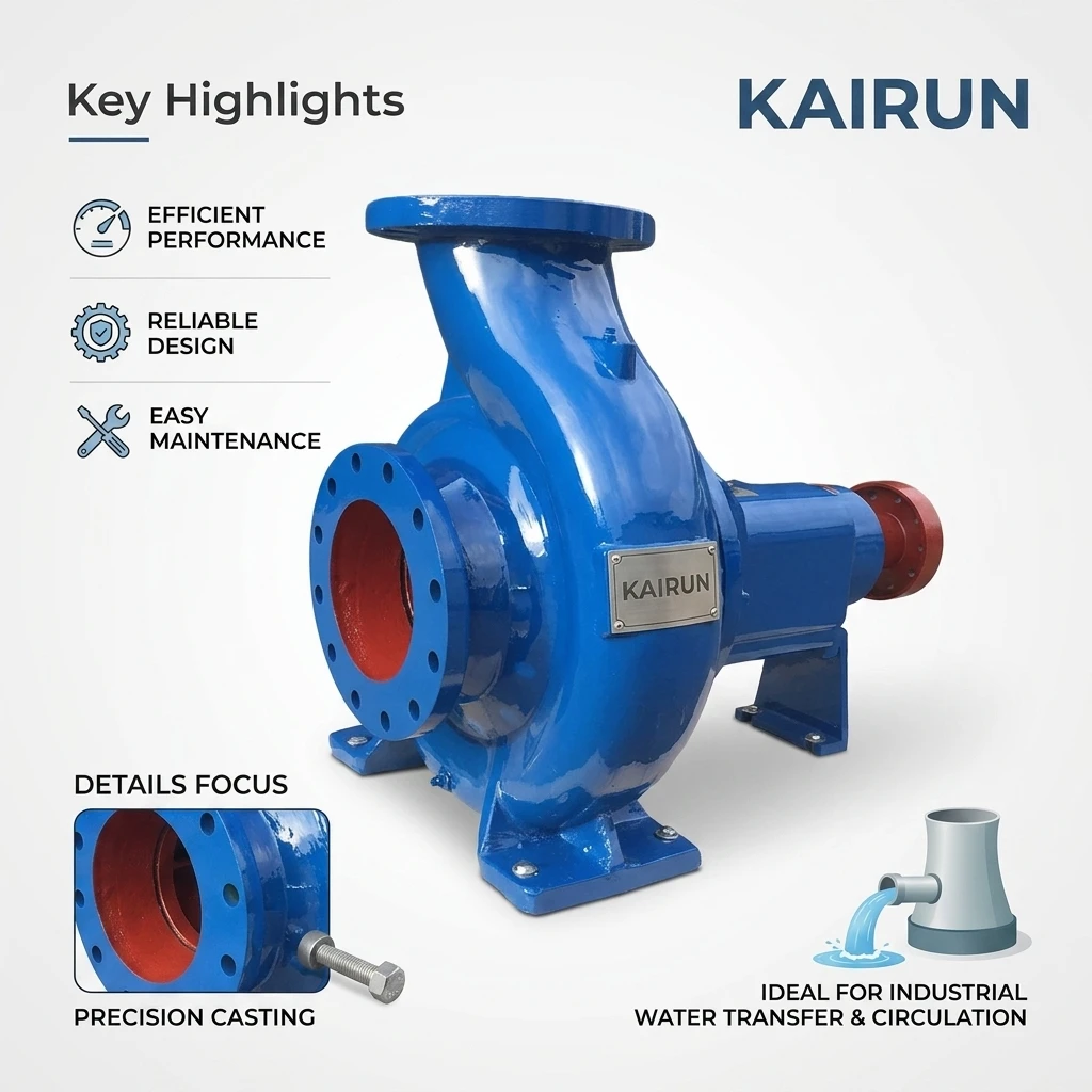 Rugged End Suction Pump Centrifugal for Remote Village Clean Water Supply Projects