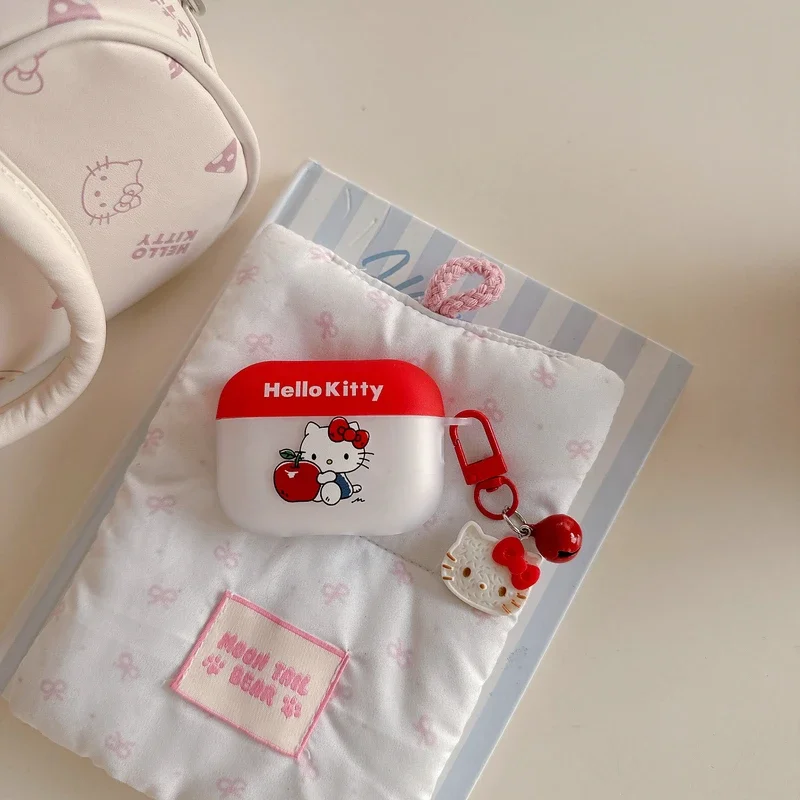 لطيف الكرتون سانريو مرحبا كيتي حقيبة سماعة الاذن ل AirPods 4 1 2 3 برو 2021 سماعة لاسلكية تعمل بالبلوتوث سماعة لينة بولي TPU الغطاء الواقي #4