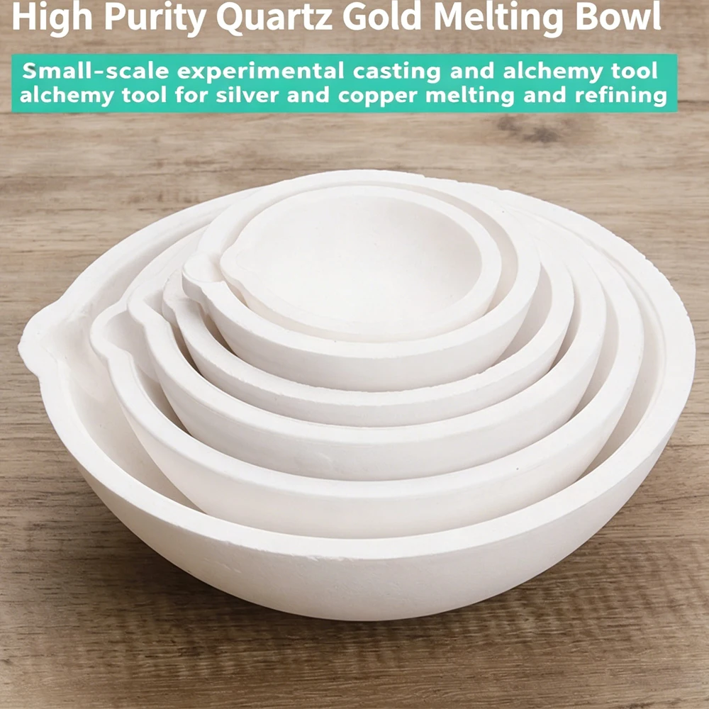 6 Pack Crucible Bowl 2500g/1500g/1000g/500g/250g/100g Crucible Melting Dishes Pot for Casting Refining Torch Melt Jewelry Gold