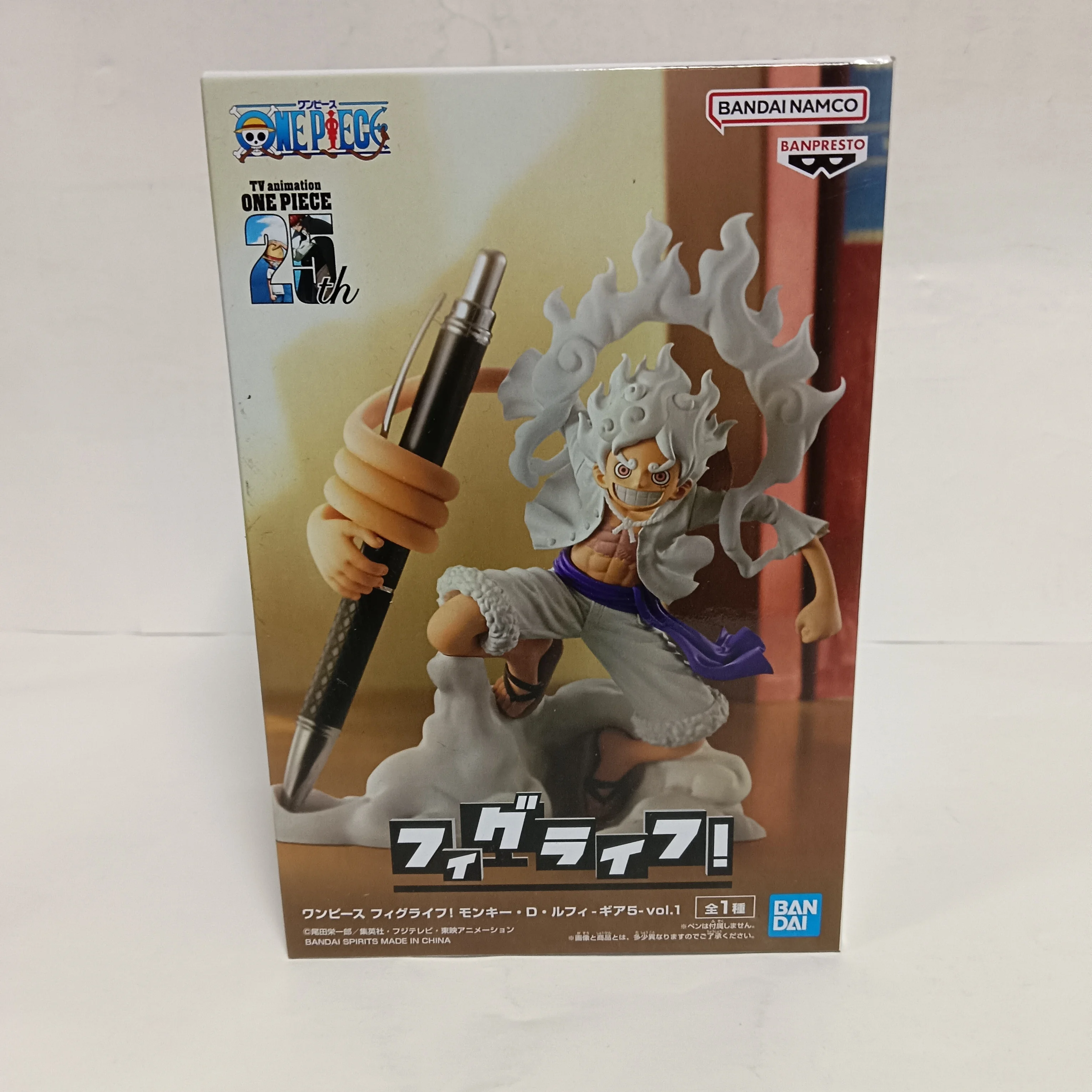 BANDAI Banpresto ONE PIECE Anime Nika Luffy FIGLIFE portalápices soporte para teléfono modelo de figuras de acción estatuilla juguetes originales Figuarts