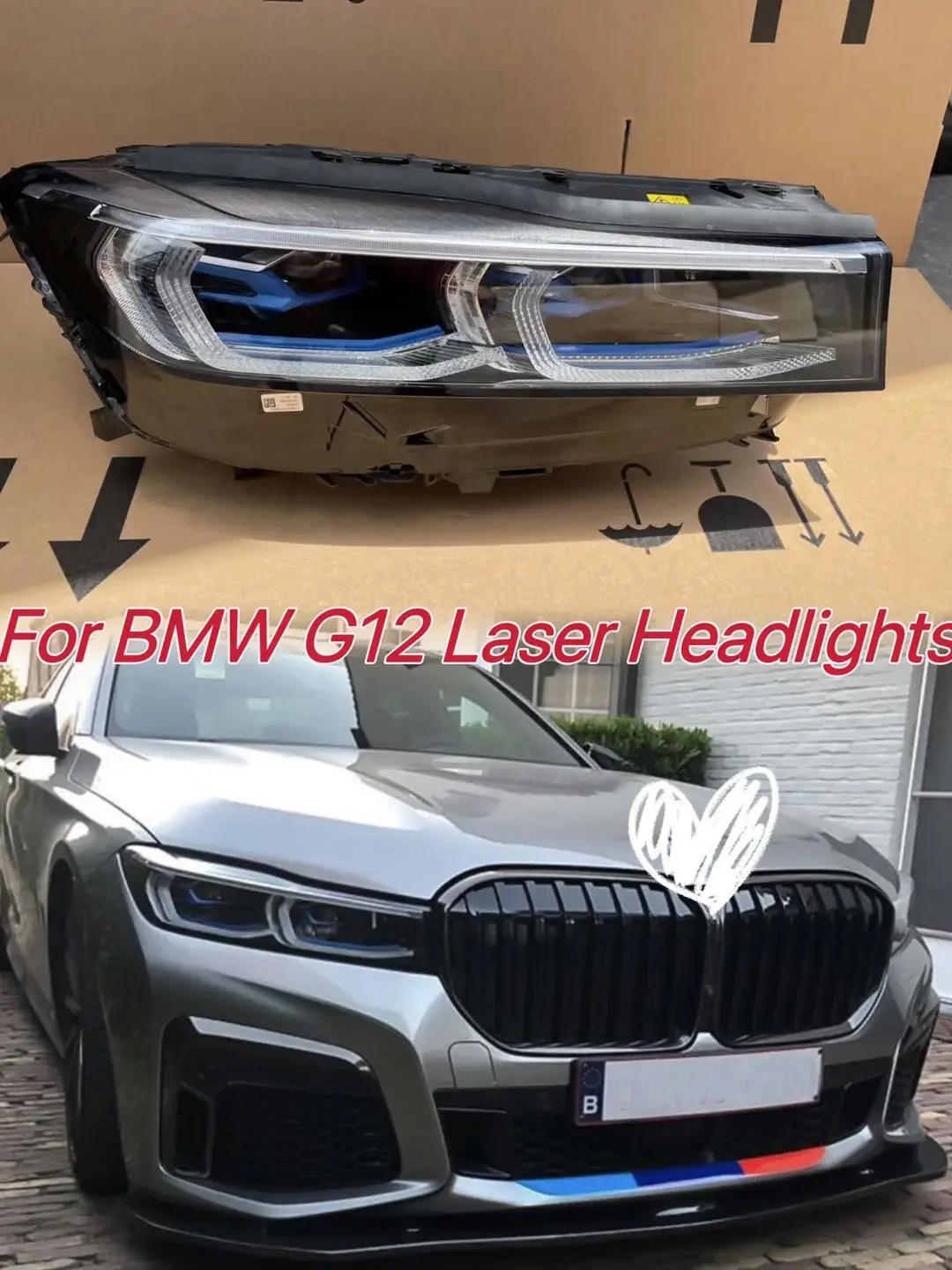 

For BMW 7 Series G12 Laser Headlight 730 740 750Li G11 G12 LED OEM Headlight With AFS 2019 2021