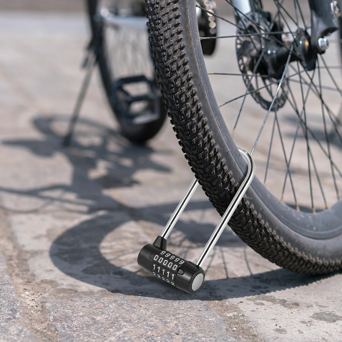 

Durable 5 Digit Combination Lock U Shaped for Door Handles Cabinets Home Security Anti Theft Privacy Protection