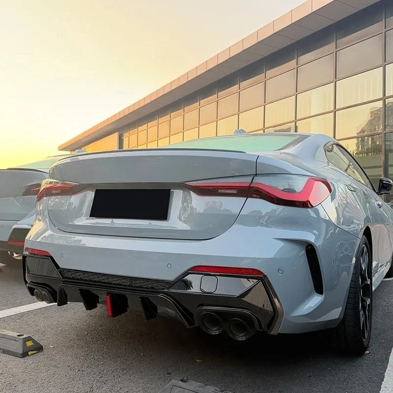 

Car Rear Bumper Diffuser Splitter With LED For BMW 4 series G22 G23 Coupe M Sport 2020+ Body Kit Exterior Tuning Accessories