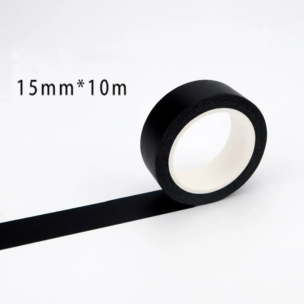 Solid Color Paper Tape DIY Black And White Tape Decorative Tapes Masking Tape Wrapping Paper Stickers