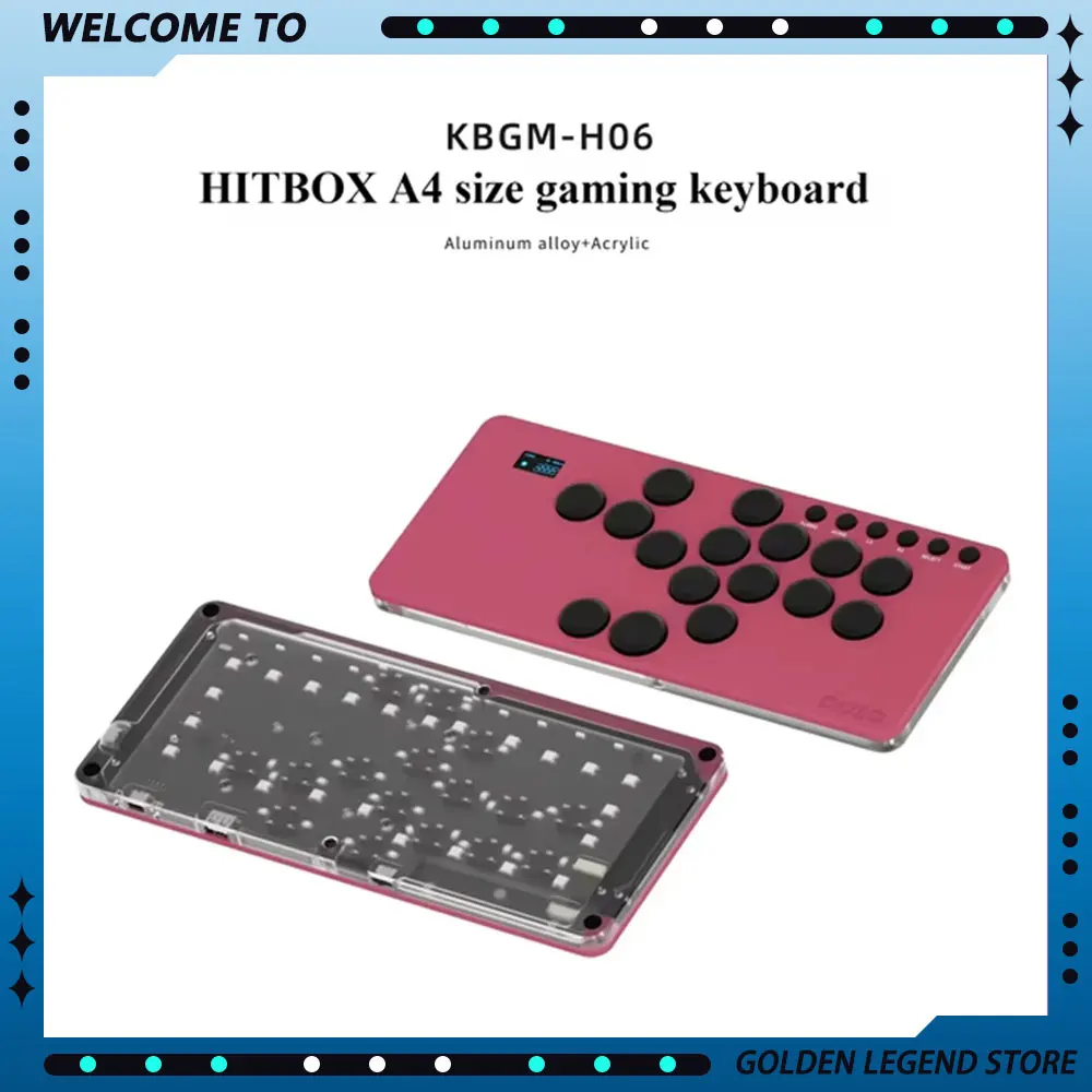 DOIO KBGM-H06 PS5 PS4 Gaming Keypad Aluminum Alloy Switch Steam SF HITBOX A4 Portable Custom Arcade Joystick KOF Tekken PC Gifts