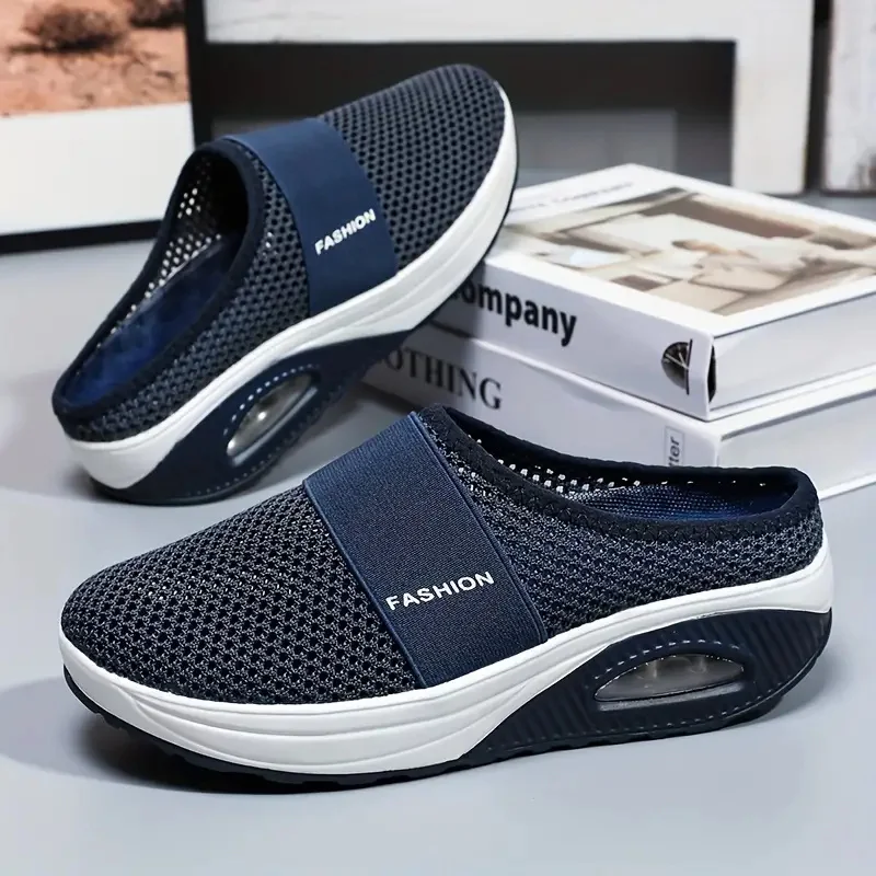 Women Sneakers Air Cushion Slip-On Orthopedic Platform Shoes for Women Mesh Lightweight Wedge Women Sneakers Zapatos De Mujer