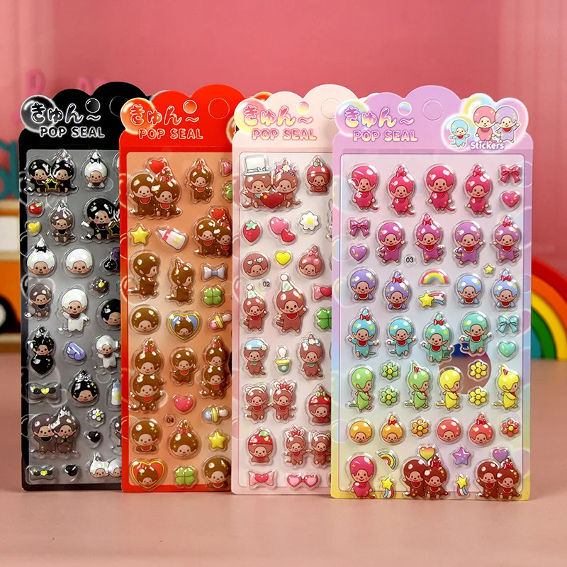 

3D Pop-Up Stickers mongqiiq for Cute Decorative Accessories Perfect for Notebooks and Phone Decorations