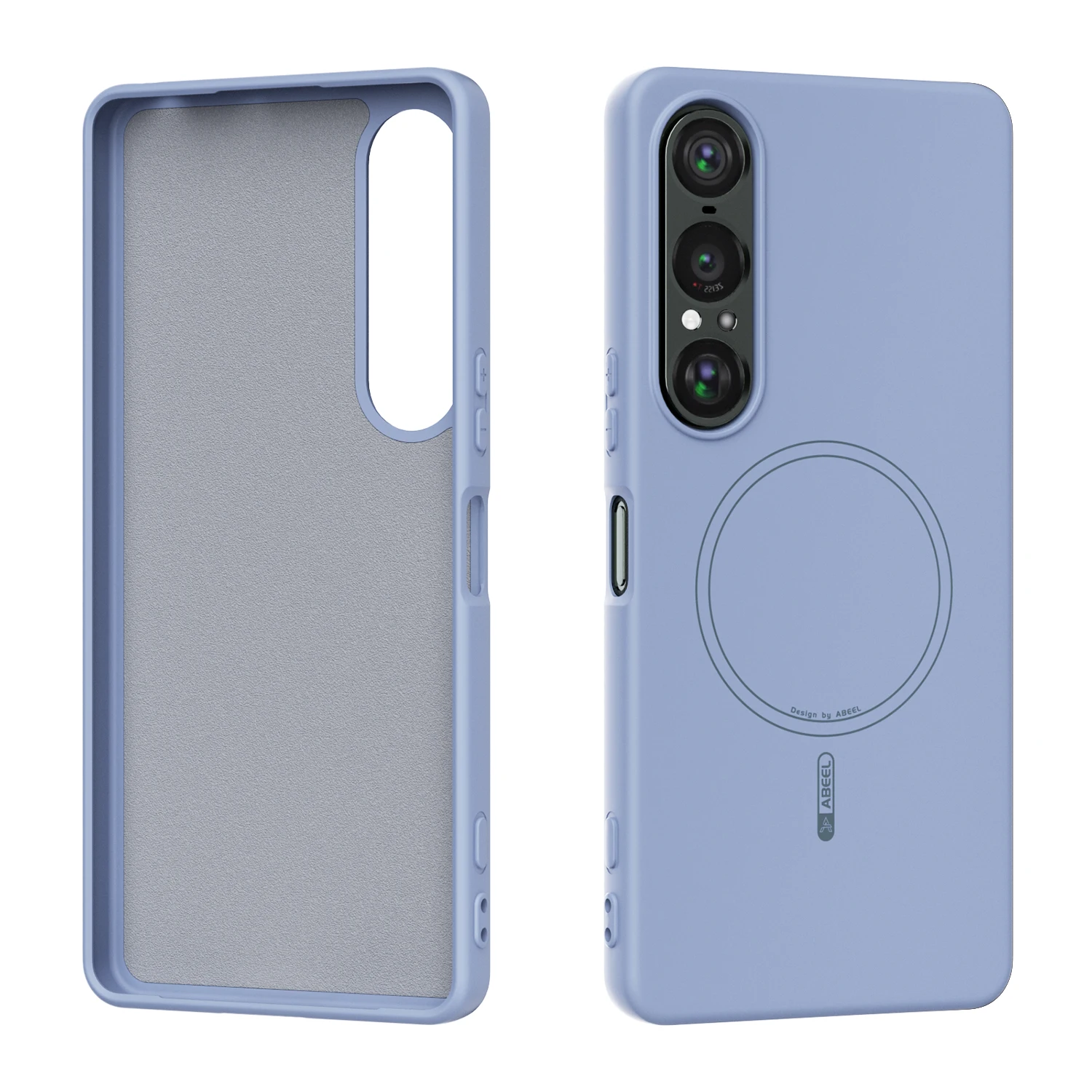 Magnetische Silikon-Handyhülle für Sony Xperia 1 VII VI 5VI 10 V 2023, flüssiges, angenehmes Gefühl, eingebaute Beflockung, Schutzabdeckung