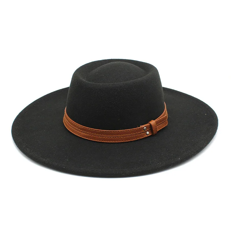 

AliExpress Solid Color Wool 9 5cm Hat Brim Men S And Women S Autumn And Winter Warm Outdoor Oval Concave Convex Ring Top Hat