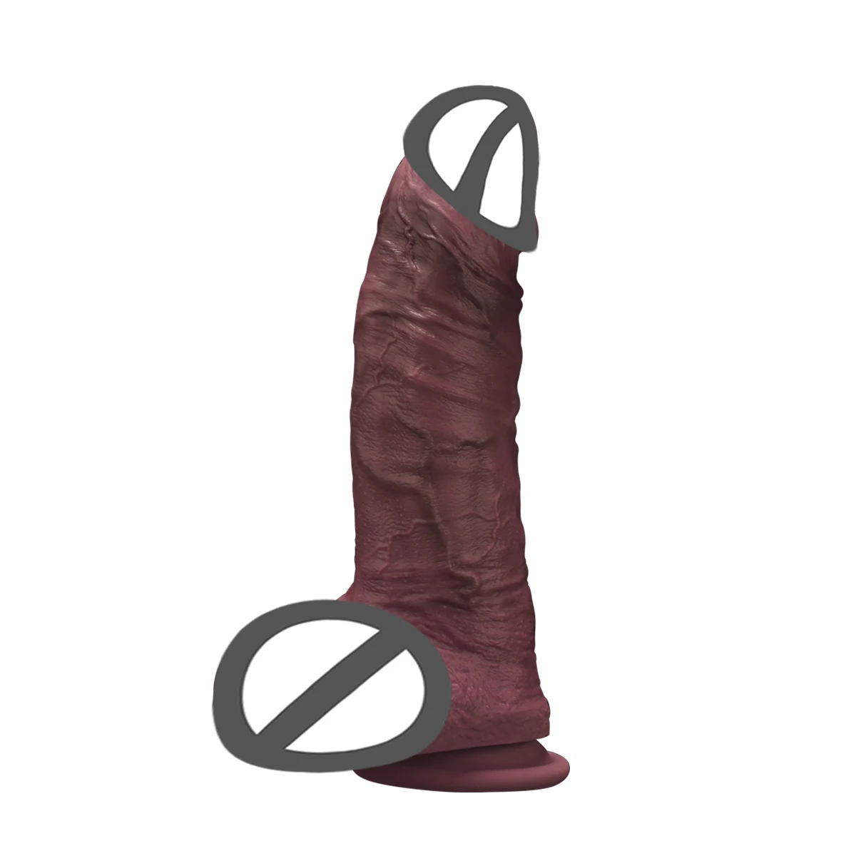 Kikuchi Realistic Platinum Silicone Dildo DualDensity with Suction Cup  Panther Base