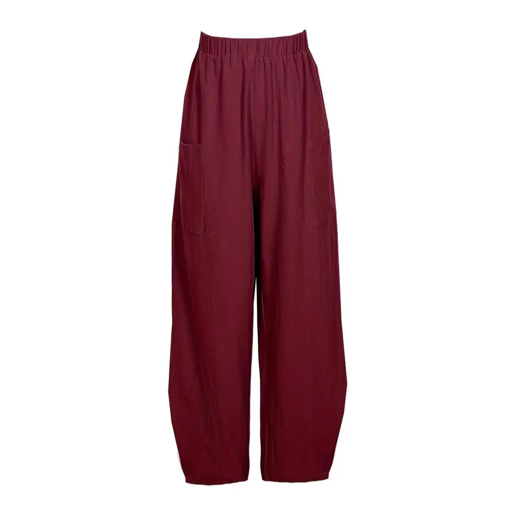 Bloomers in tinta unita da donna di grandi dimensioni Stazione indipendente Pantaloni caldi estivi in stile europeo americano con tasche All-Match