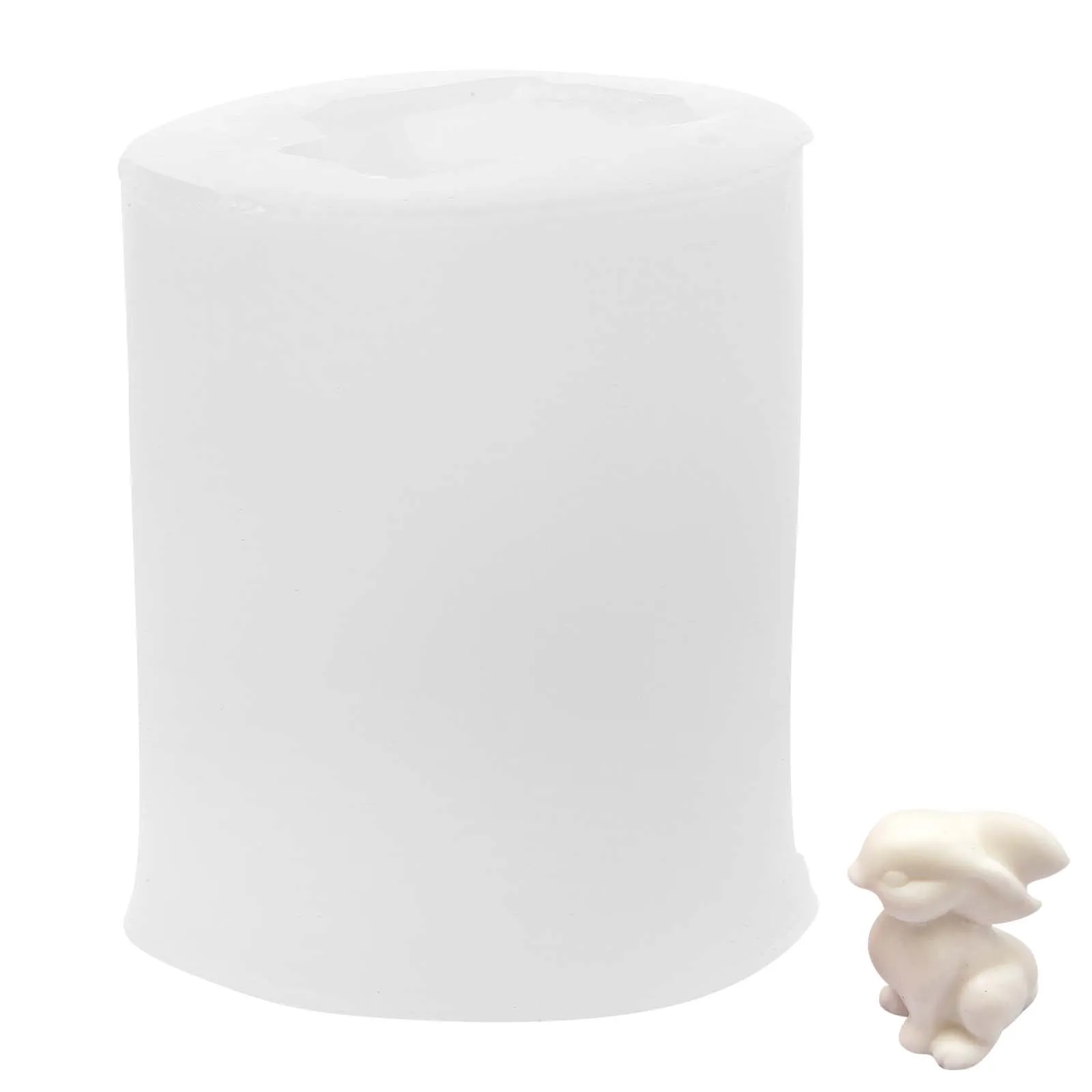 3D Rabbit Shaped Silicone Reusable Aroma Wax Craft Tool Non-Stick Easy Demoulding Diy Bunny Mold Cake Baking Tool Diy