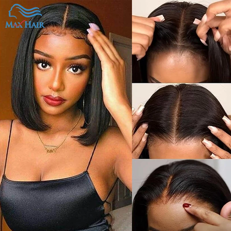 

Maxhair Bob Wig Lace Front Human Hair Wigs 13x4 Lace Frontal Wig Lace Closure Straight Wig Glueless Wig Human Hair 8-14 Inches