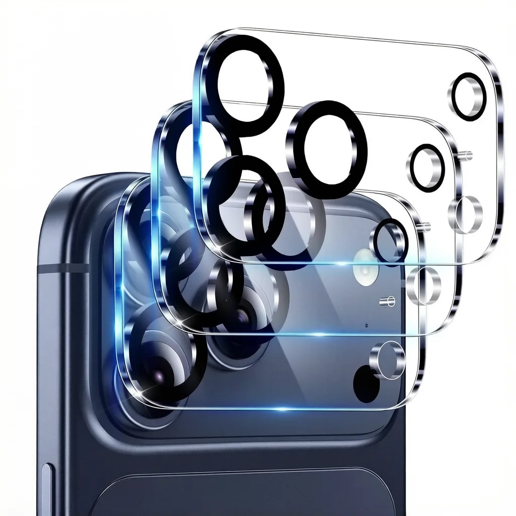 3 Pack 9H Tempered Glass Camera Lens Protector For iPhone 17 16 15 14 13 12 11 Pro Max Ultra Clear Scratch Resistant Bubble Free
