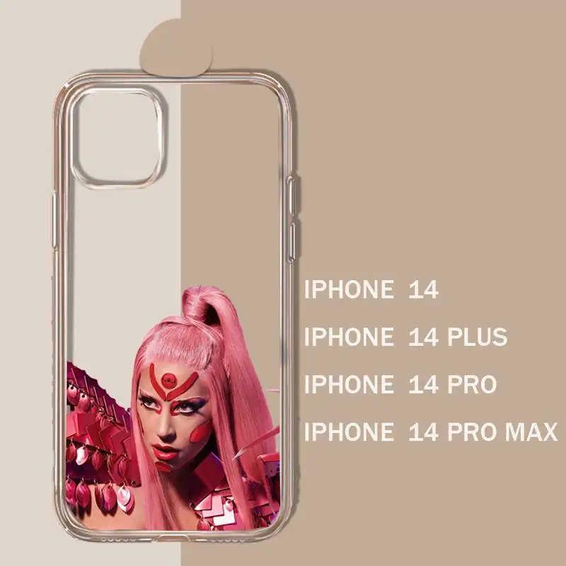 Lady Gaga Chromatica Phone Case Transparent soft For iphone 11 13 12 14 15 pro max mini plus