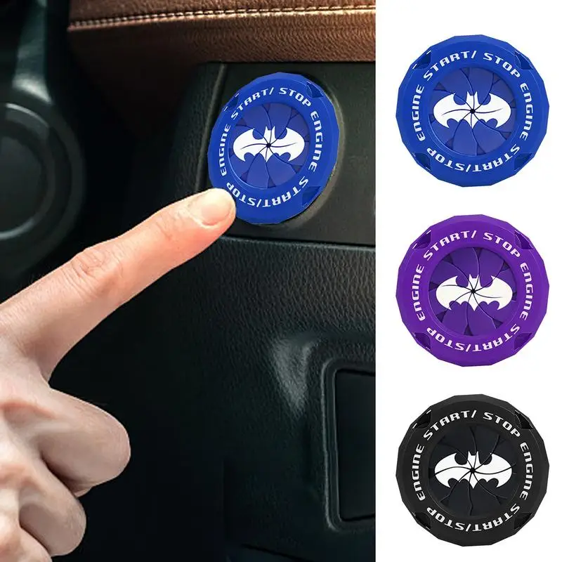 Push Start Button Cover Bat Design Start Stop Button Cover Protective Push Button Cover Universal Push Start Cover for Most Cars - view 3