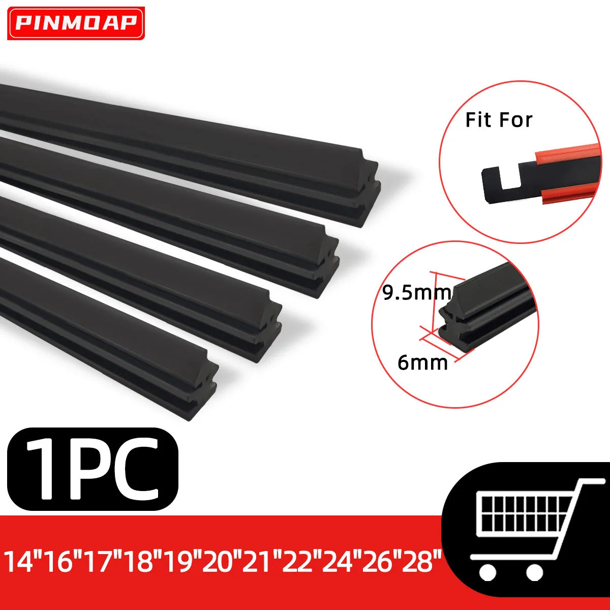 

PINMOAP резиновая полоса стеклоочистителя автомобиля 6 мм, режущая наполнительная полоса стеклоочистителя 14 "16"17 "18" 19 "20" 21 "22" 24 "26" 28" сменная полоса из натурального каучука