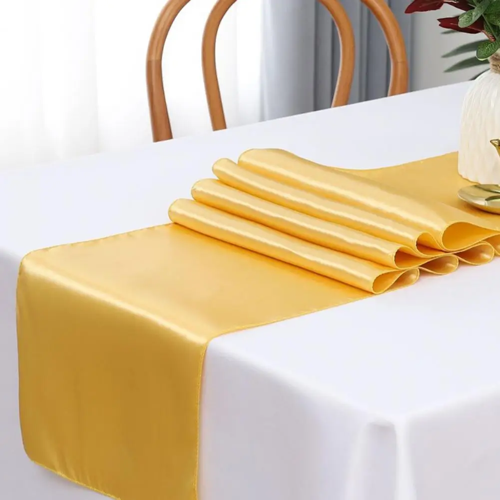 Satin Table Runner Solid Color Silky Smooth Table Runner for Dining Table Wedding Bridal Shower Modern Events