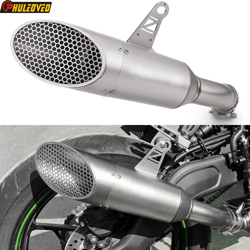 

For Kawasaki ZX-4R SE ZX-4R ZX-4RR 2023 Motorcycle Slip-on Exhaust Muffler Mid Link Pipe Escape Moto Muffler for ZX4R ZX4RR