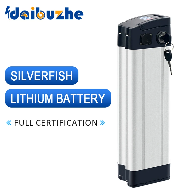 Silver Fish Type 48V12AH Lithium Battery Box Bicycle Model 390mm 370mm Riding 36V20AH Rear Seat 48V10.4Ah Lithium Battery Box