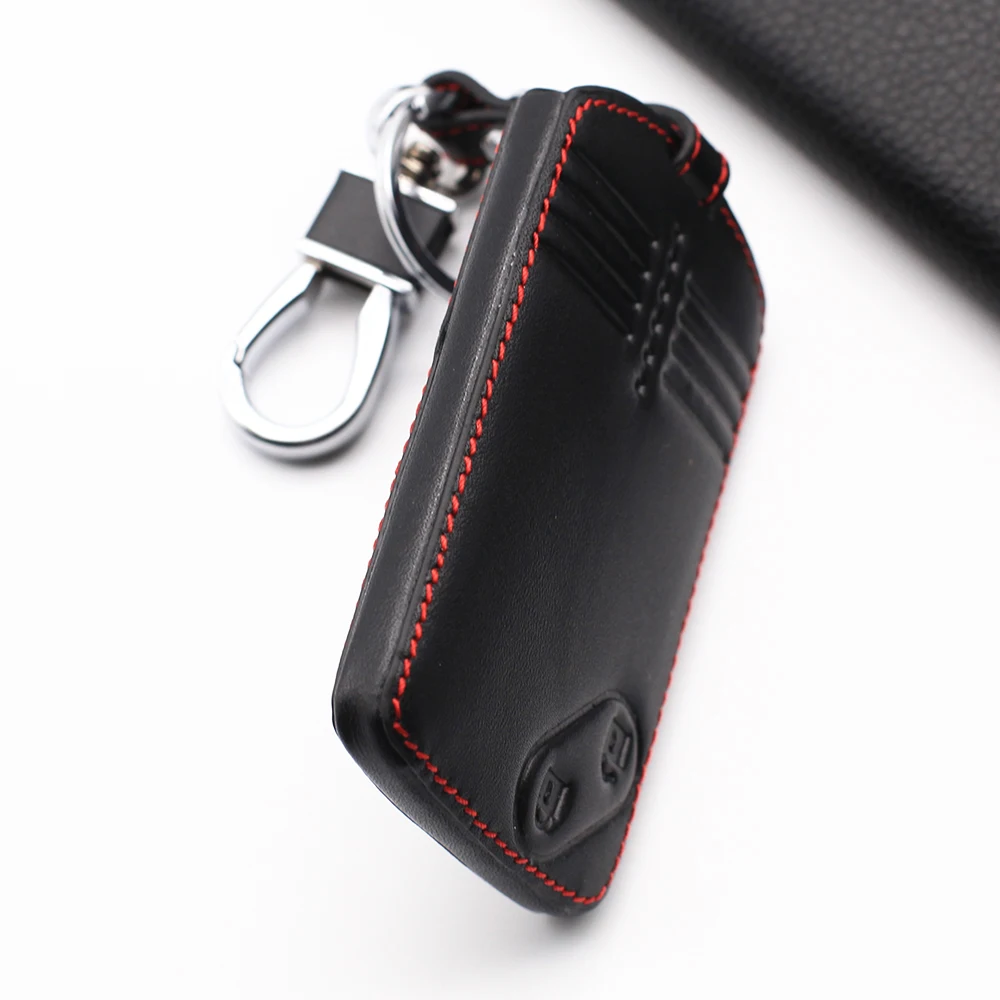 Card Leather Key Case Cover For Mazda 2 3 5 Premacy Miata 6 8 RX8 MX5 M8 CX-7 CX-9 Verisa MPV 2/3/4 Buttons Remote Protector Fob