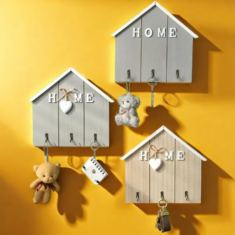 Wall Key Hook Wall Hanging Door Creative No Punching A Row of High Value Internet Celebrity Storage Hanger
