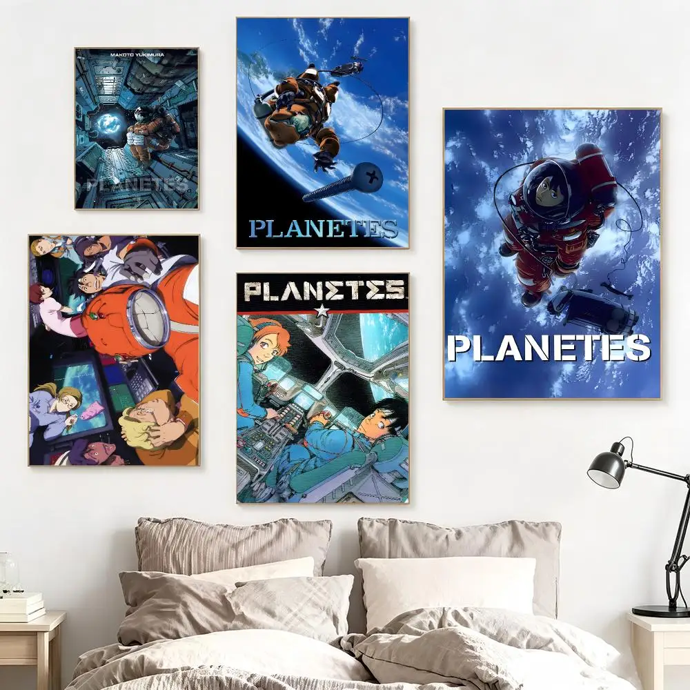 Japanese Anime P-Planetes Poster impermeable para el hogar sala de estar dormitorio bar decoracion estetica