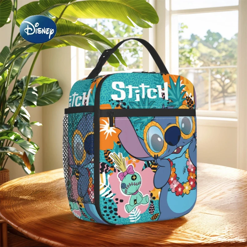 

Stitch Large Capacity Handbag Lightweight Insulated Lunch Bag Meal Pack Ice Pack Student Bento Lunch Handbag Insulation