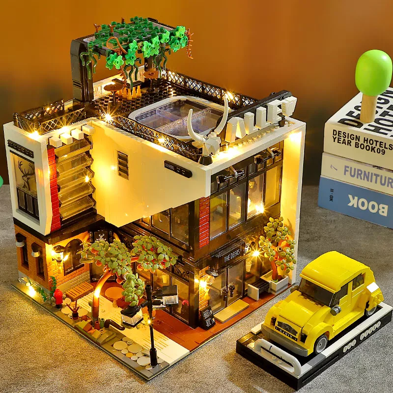 

3423 шт., вид на улицу, рога, рога, кафе, дом, строительные блоки, креативный эксперт, магазин чая с молоком, ресторан, модель, кирпичи, игрушки для детей