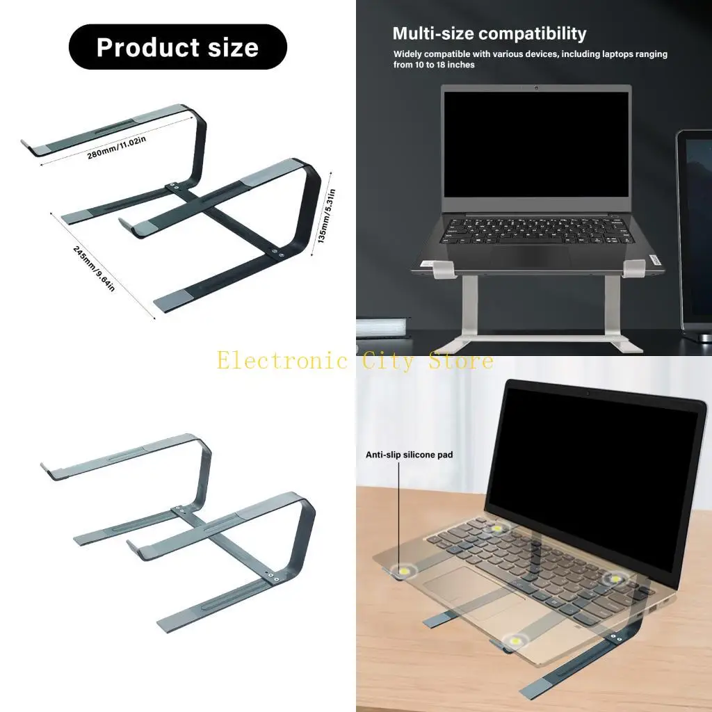 

Laptop Tablet Stand Universal Adjustable Aluminium Stand Desktop Holder HU8D